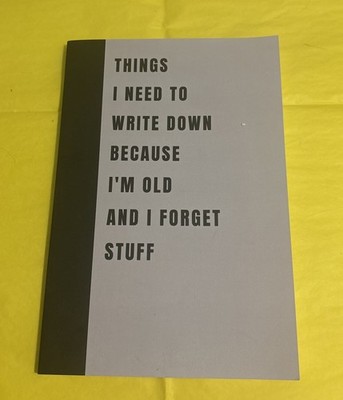 Journal:  Things I Need To Write Down Because I m Old And I Forget Stuff