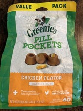 NEW Greenies Pill Pockets Chicken Flavor for Dogs 60 Treats Value Pack