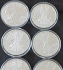 New ListingU.S. Mint American Eagle 2021 Lot of 6 1 oz .999 Fine Silver Coins