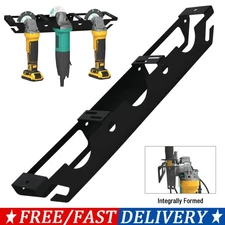 Angle Grinder Holder Rack Storage - Wall Mount 3 Bay Angle Grinder Bracket Black