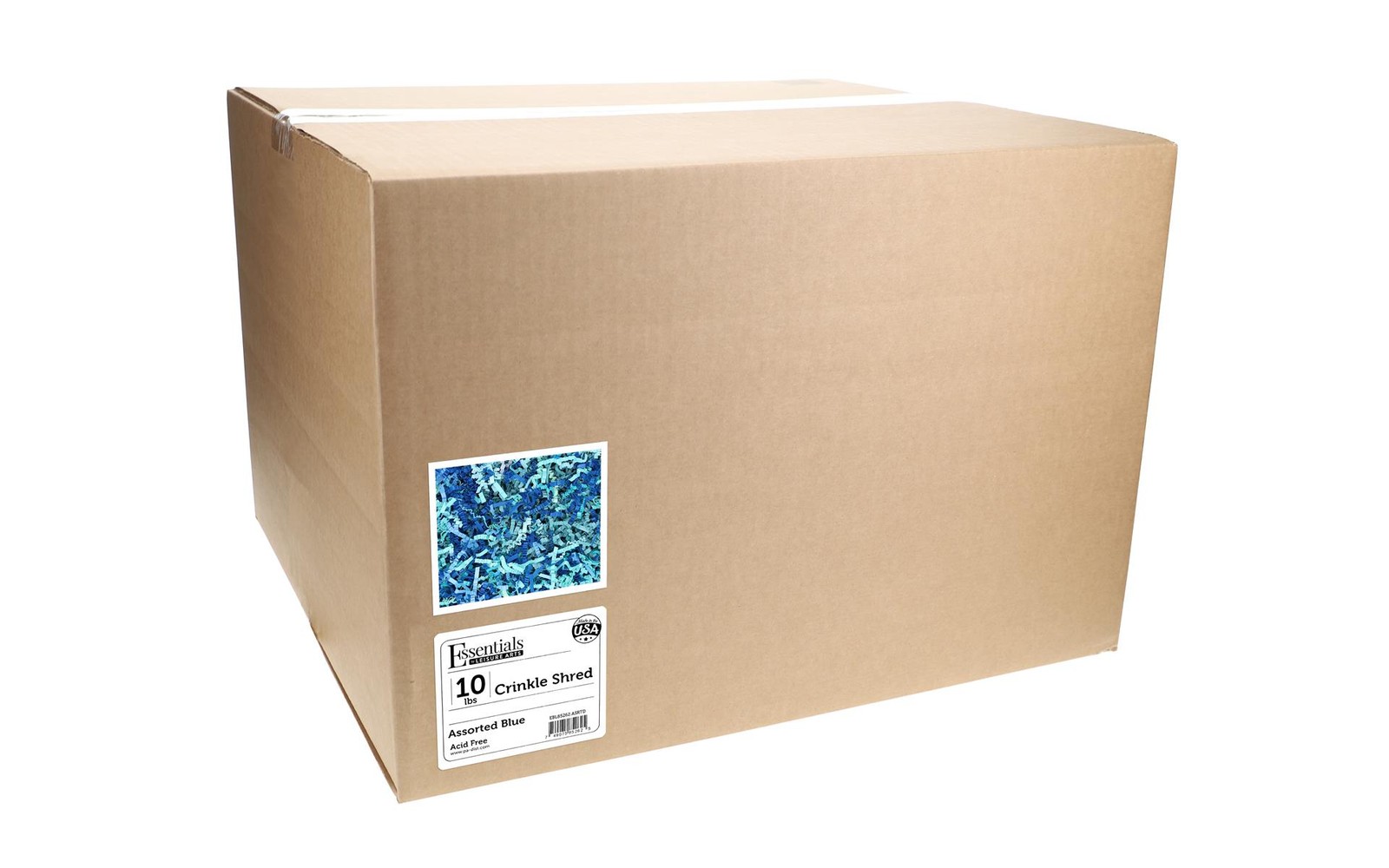 Leisure Arts Crinkle Shred Box 10lbs Assorted Blue Paper Filler