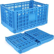Collapsible Milk Crate, 1 Pck 72L 19GAL Stackable Storage Bins, Heavy Duty Stor