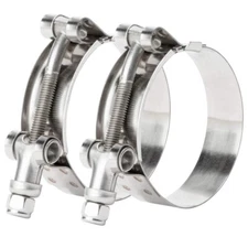 2x 4" Stainless Steel T-Bolt Clamp Turbo Coupler Intake Intercooler T BOLT 103mm