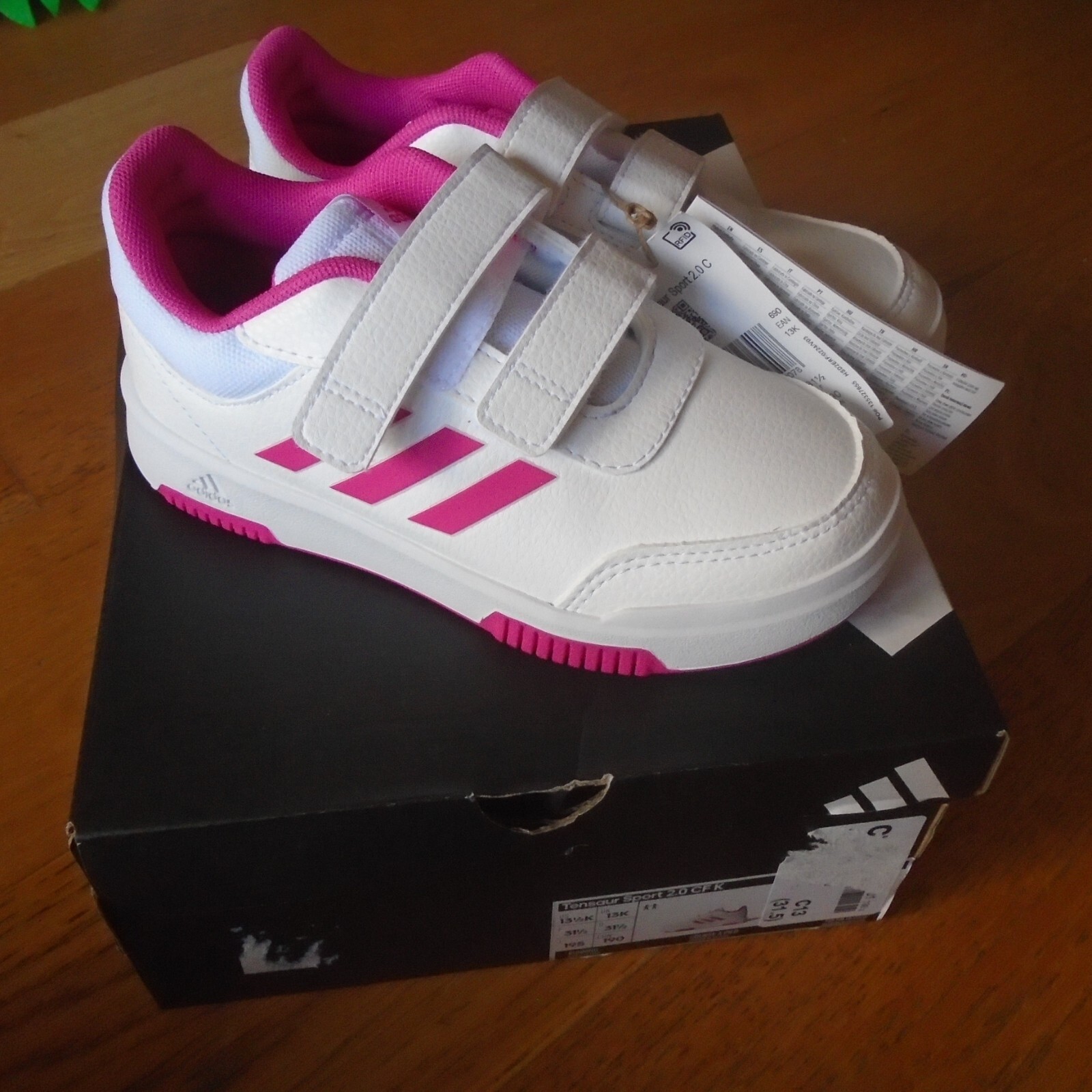 Adidas Tensaur Sport 2.0 Junior Girls Trainers White Pink Kids 13 13K NEW Adidas Tensaur Sport 2.0 Junior Girls Trainers White Pink Kids 13 13K NEW