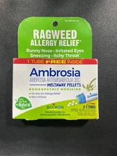 Ambrosia, Ragweed Allergy Relief, Meltaway Pellets, 3 Tubes, 80 Pellets Each