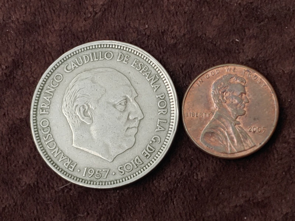Spain - España, 1957 50 Pesetas Coin - Francisco Franco | eBay