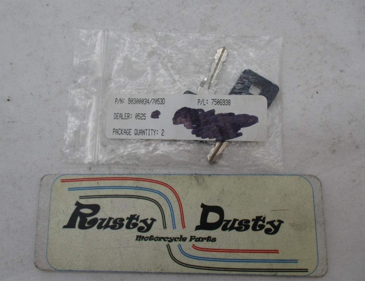 Harley Davidson Genuine NOS Flat Key Set 90300034 Code 7053D | eBay