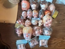 Vintage Doll craft heads, feet and hands 21 pieces