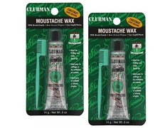 Clubman Pinaud Moustache Wax Chestnut/Light Brown 2 Pack 