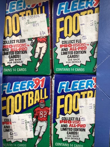 1991 FLEER FOOTBALL WAX BOX 36 WAX PACKS / 14 CARDS PER PACK item 534 - Picture 4 of 4