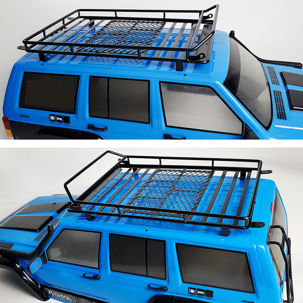 Rc Trailer Luggage Carrier Roof Rack With LED Light Bar For 1/10