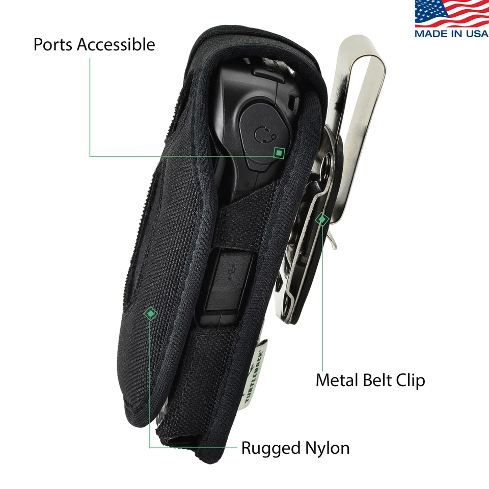 Coldre DuraXV LTE Verizon E4610 CAIXA AJUSTADA preto nylon removível clipe de cinto - Imagem 2 de 4