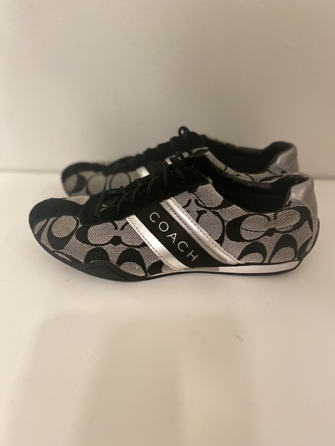 silver coach sneakers