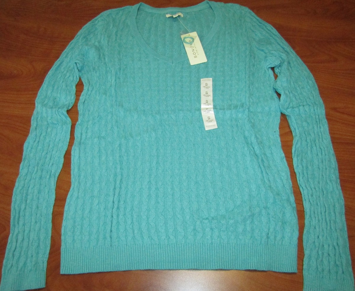 Plus Size Sonoma Goods For Life® Cable-Knit V-Neck Sweater