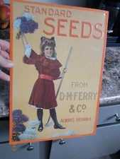 Metal AAA Sign Co. 11" x 16" Standard Seeds from D M Ferry & Co Always Reliable