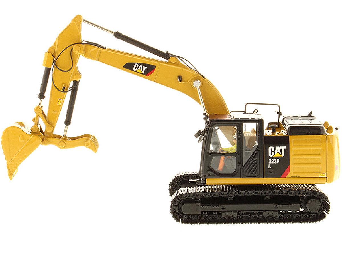 キャタピラー建機　CAT 323FL 1/50 CAT Caterpillar 323F Hydraulic Excavator w/ Thumb and Operator 1