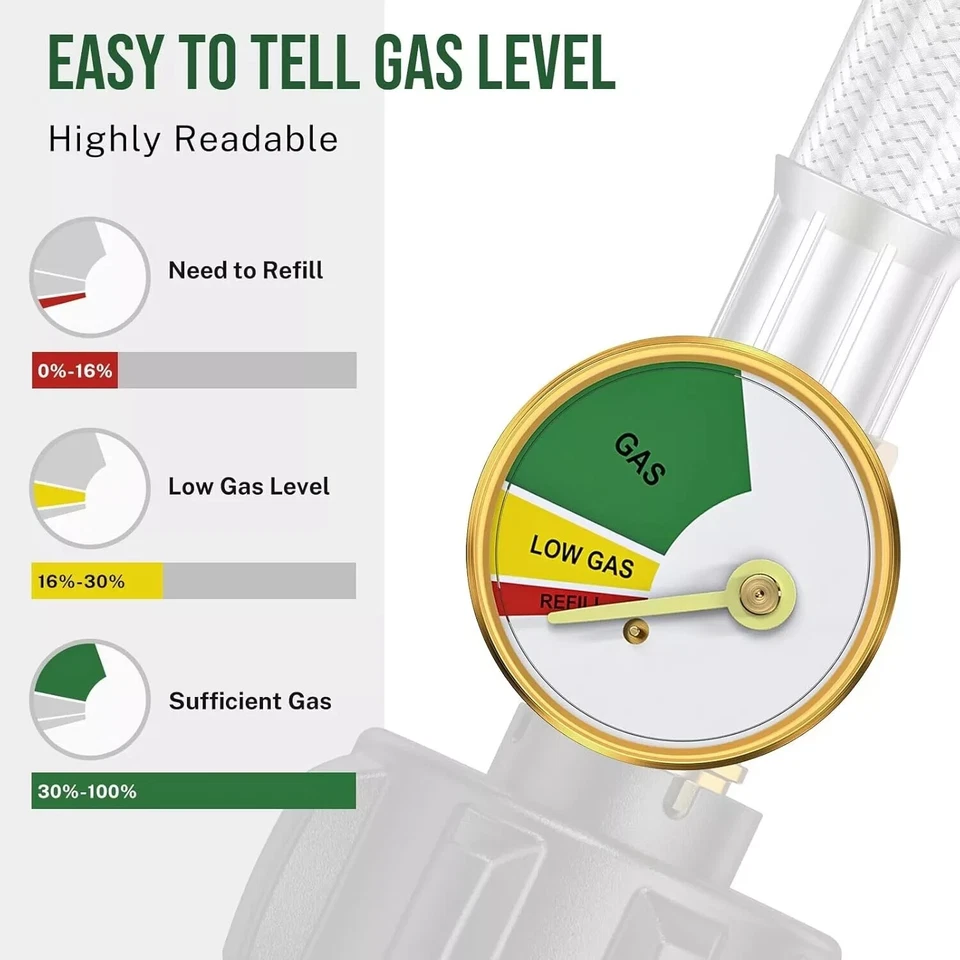 Repuesto de manguera reguladora de propano de 6 pies con medidor para Mr. Heater Big Buddy Coleman Foto 4 de 4