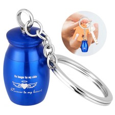 1PC Pet Ashes Keychain Bag Hanging Ornament Urn Necklace Memorial Gift