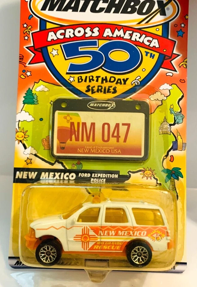 2001 Matchbox Across America 50th Birthday New Mexico Police Ford Expedition NEW - Image 2 of 3