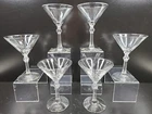 6 Libbey Stardust Clear Champagne Sherbet Set Vintage Depression Stylish Glasses