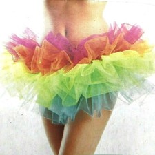 Be Wicked Women's Organza Tutu Rainbow Costume One Size