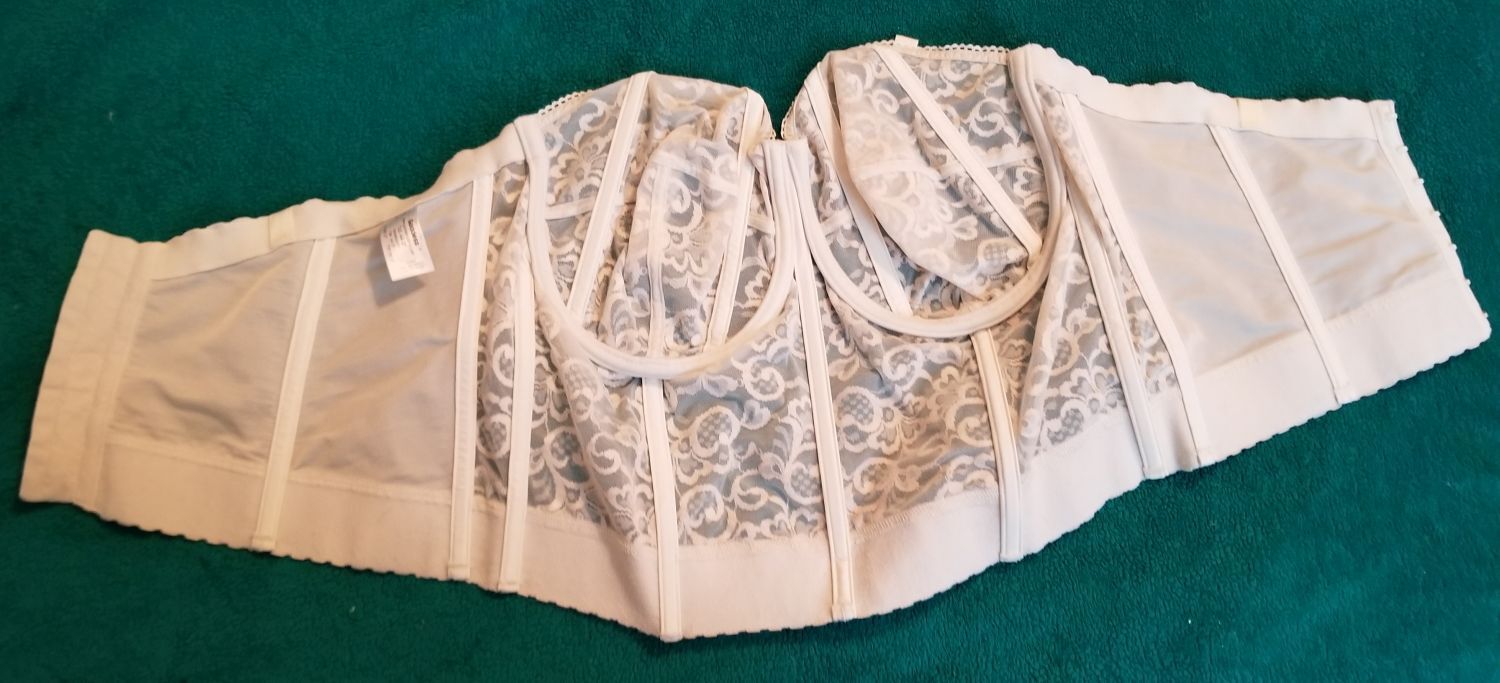 GODDESS White Lace Longline STRAPLESS Bra Bustier BRI… Gem