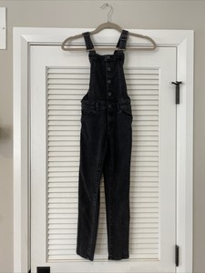 Gap Kids medium black faded overalls 