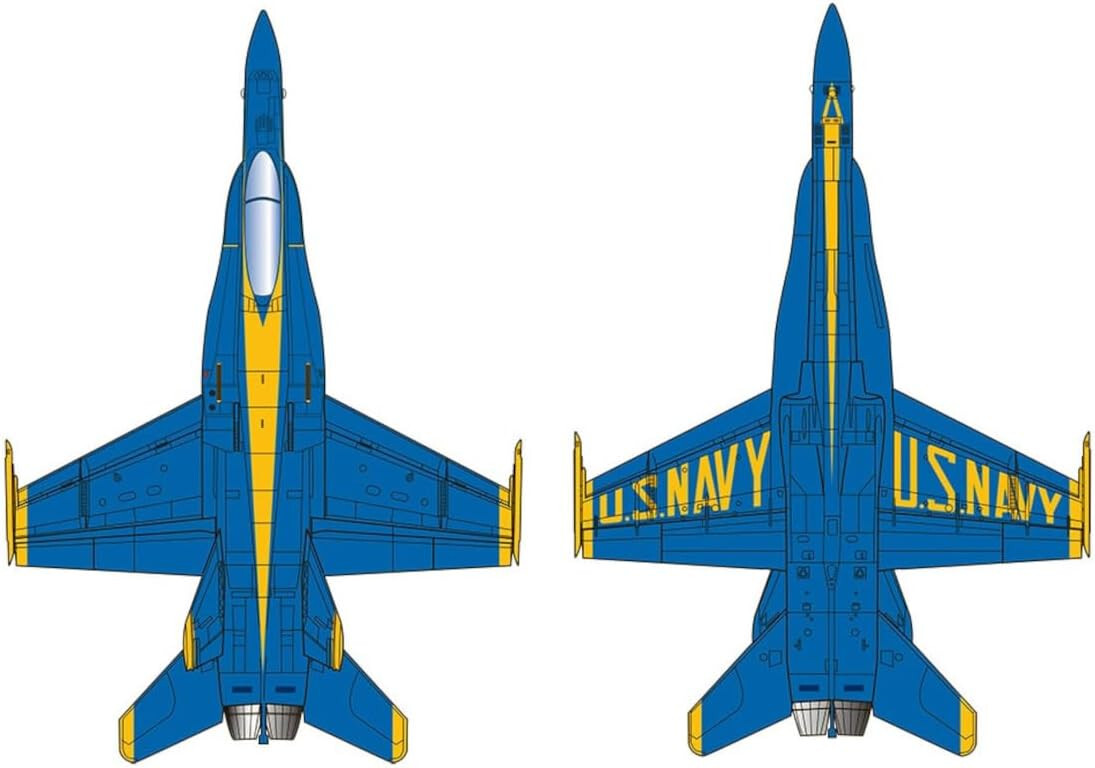 PLATZ 1/144 USN F/A-18C Hornet Blue Angels Set of 2 Model
