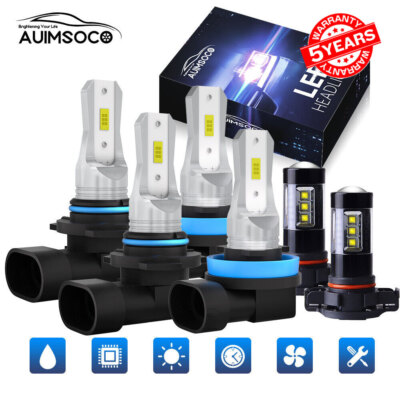 For Jeep Grand Cherokee 2011 2012 2013 Combo Led Headlight &Fog Light Bulbs Kit