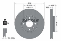 2X Textar 92241503 Bremsscheibe FüR Dacia Lada MERCEDES-BENZ Renault