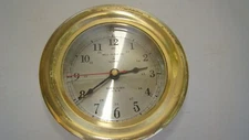 Vintage Brass Bell Ship Clock 4 1/2 7"  with original screws