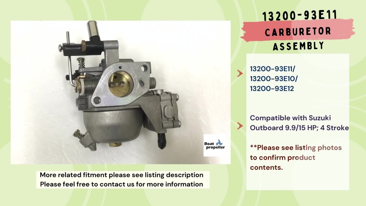 Carburetor Assembly 13200-93E11 13200-93E10 For SUZUKI Outboard