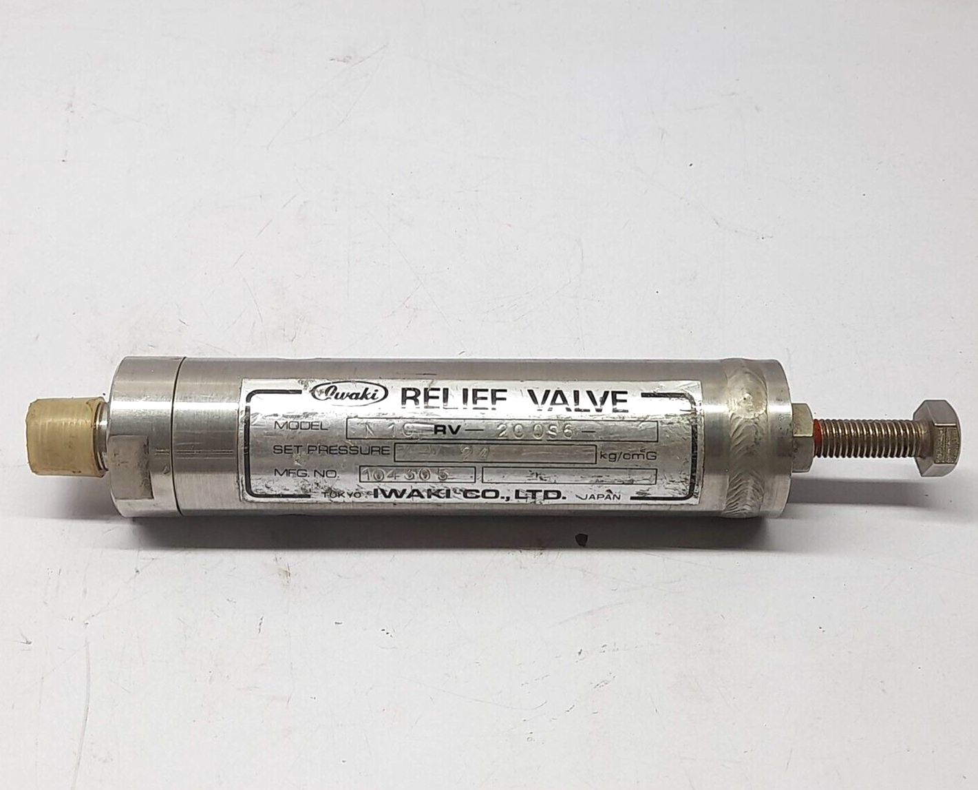 Iwaki N10RV200S6 Relief Valve Set Pressure 24 kg/cm2G eBay