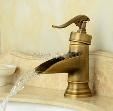 NEW "Water Pump Look" Style Brass Waterfall Bathroom Basin Sink Faucet Mixer Tap