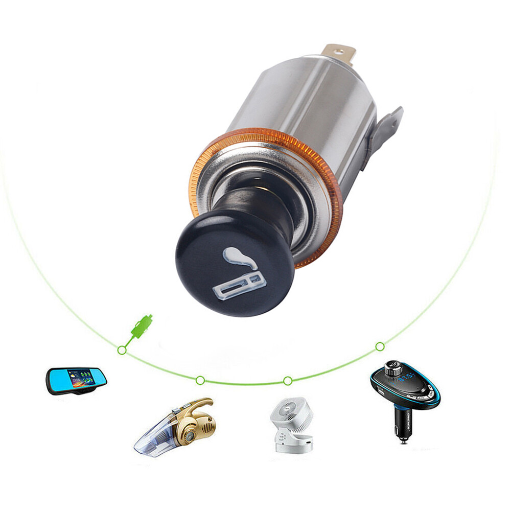 12V Auto Car Cigarette Lighter Socket With Eject Button Plug
