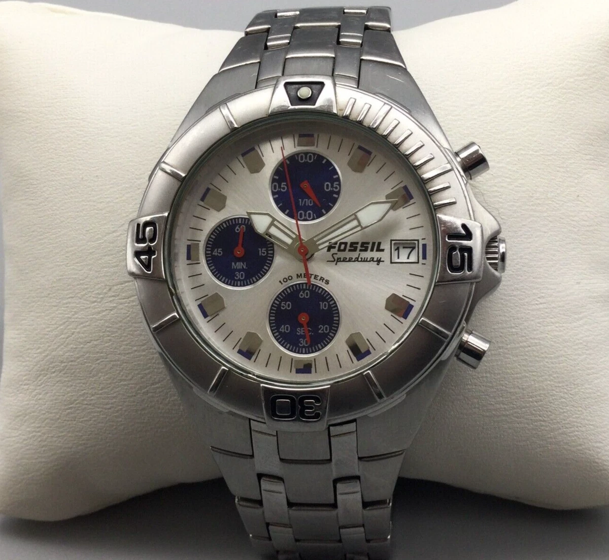Fossil speedway deals blue watch
