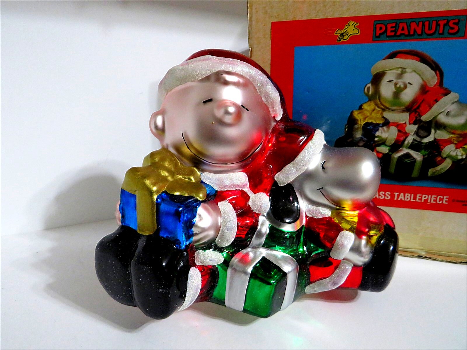 Vintage Snoopy Peanuts Charlie Brown Polonaise Glass Christmas Ornament  