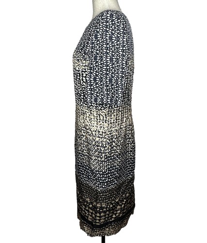 Brooks Brothers Womens Dress Sz 12 Multi Colored Ombre Silk Shift Mature Artsy - Picture 8 of 18