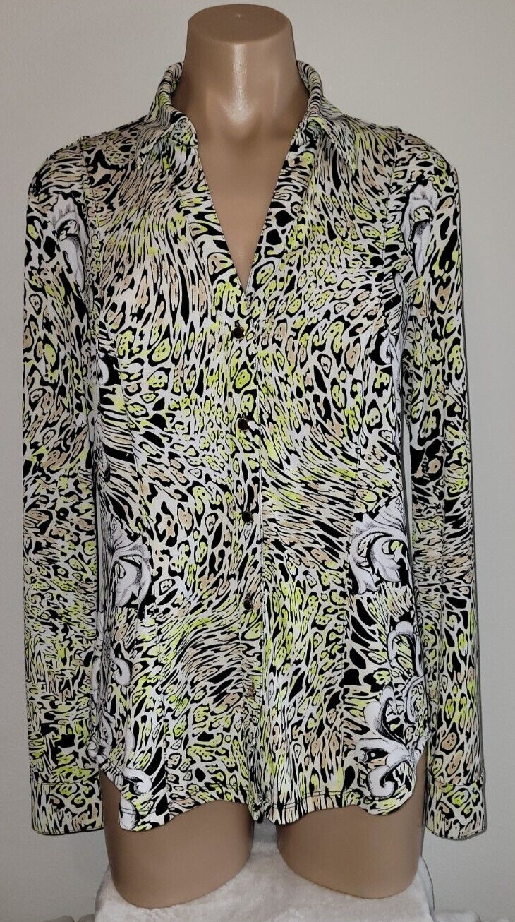 Cache Retro Medium Yellow Abstract Leopard Print … - image 1