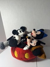 Disney Mickey Mouse Plush Bean Bag 70th Anniversary Set NWT Vintage Beanies NEW