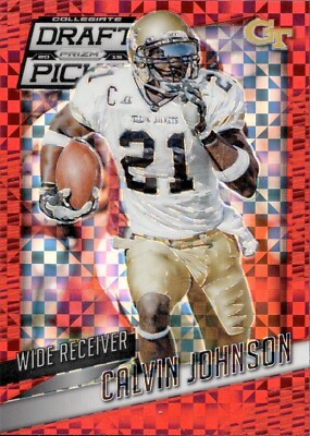 Calvin Johnson - 2015 Panini Prizm Draft Picks - Red Mosaic Prizm #22