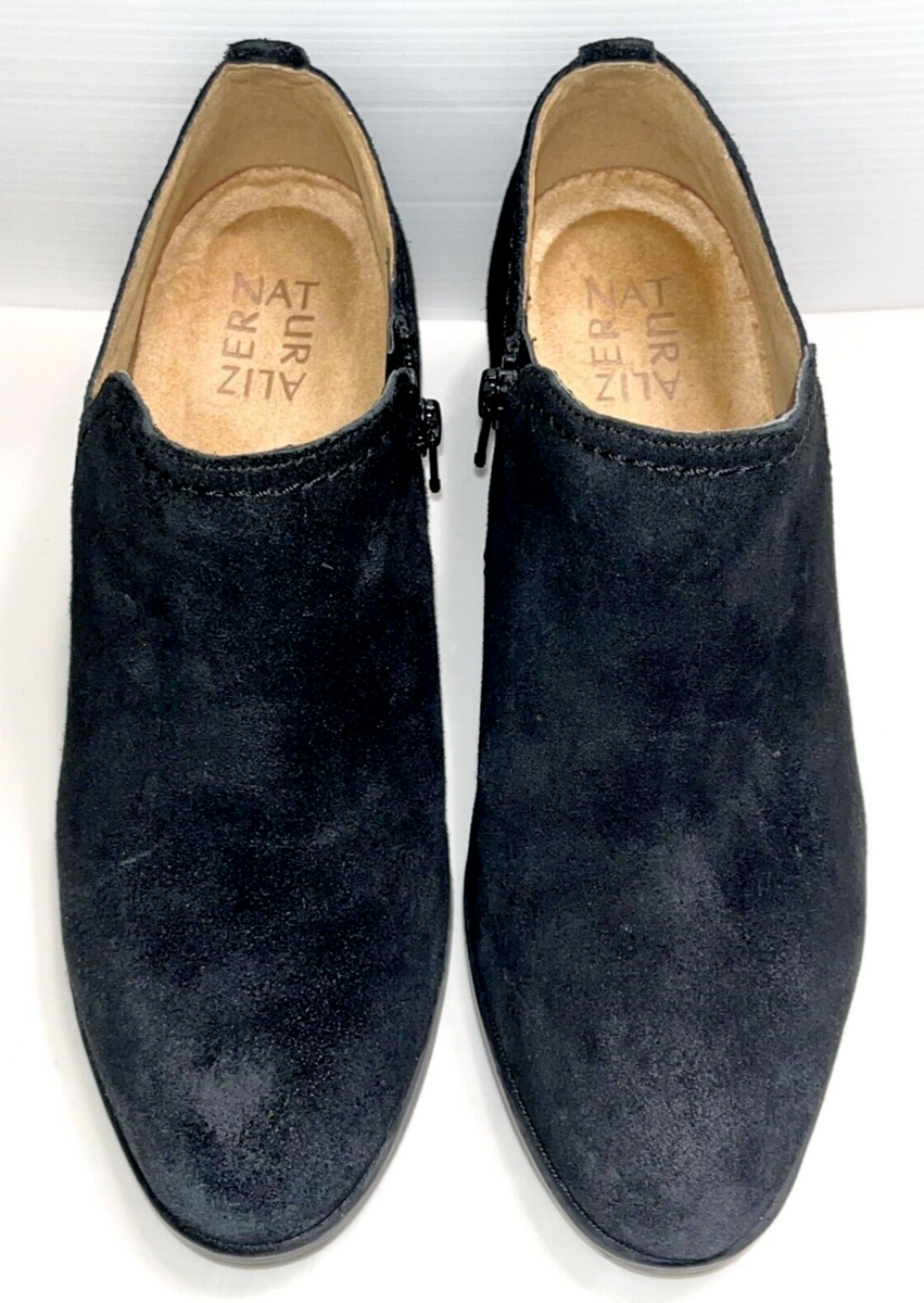 NATURALIZER ZARIE WOMEN WW BLACK SUEDE ANKLE BOOT BOOTIE PREOWN PRIORITY