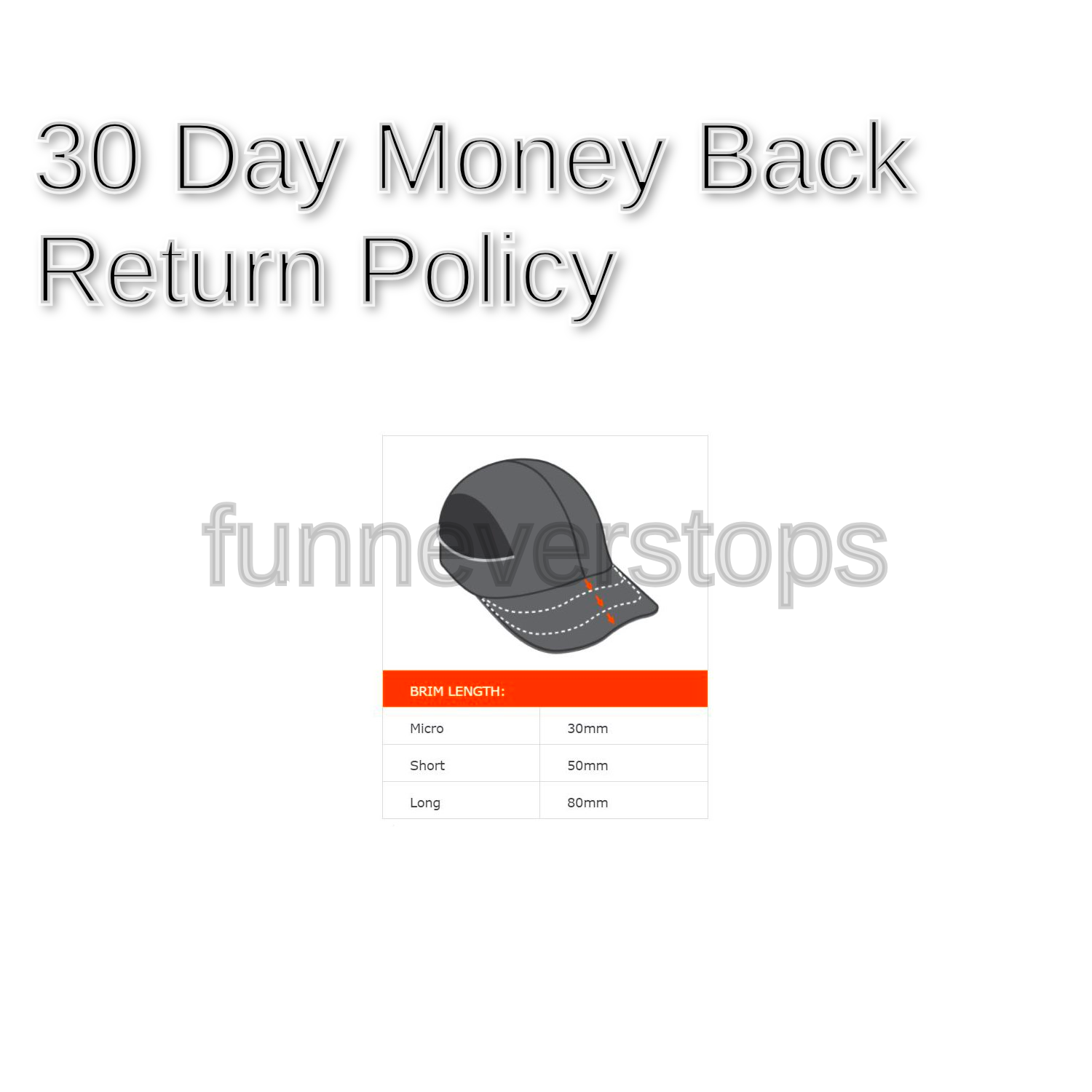 baseball cap brim length