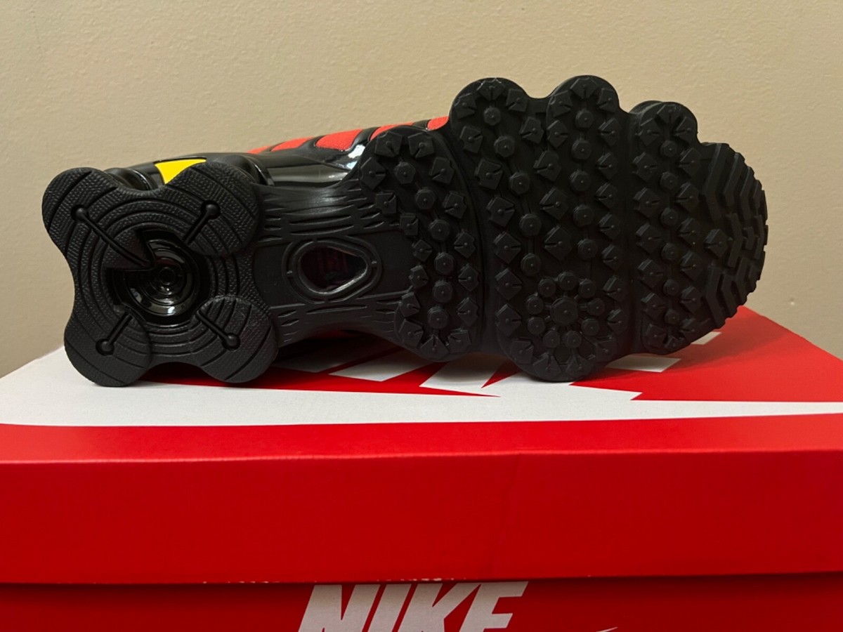 Nike Shox TL 'Sunrise' Black Amarillo University Red AV3595 Nike Shox TL 'Sunrise' Black Amarillo University Red AV3595
