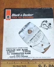 USA 🇺🇸 NEW NOS - Black & Decker 39574 Circular Saw Blade 7.25" Combination Rip