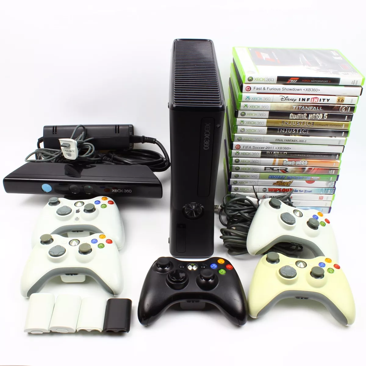 Video game - Microsoft Xbox 360 S + Kinect + 3 Jogos (250GB / NTSC