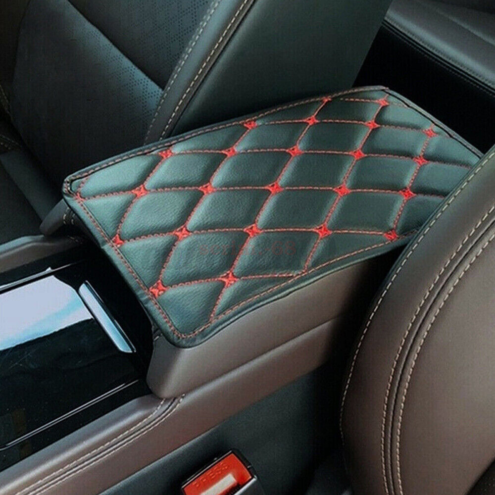 1PCS Car Accessories Armrest Cover Pad Center Console Box PU Leather Cushion Mat