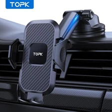 TOPK Car Phone Mount Super Stable Phone Holder for Car Dashboard/Windscreen