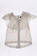 FENDI 276827 Womens grey Dove light Blouse Shirt Back closure size 38