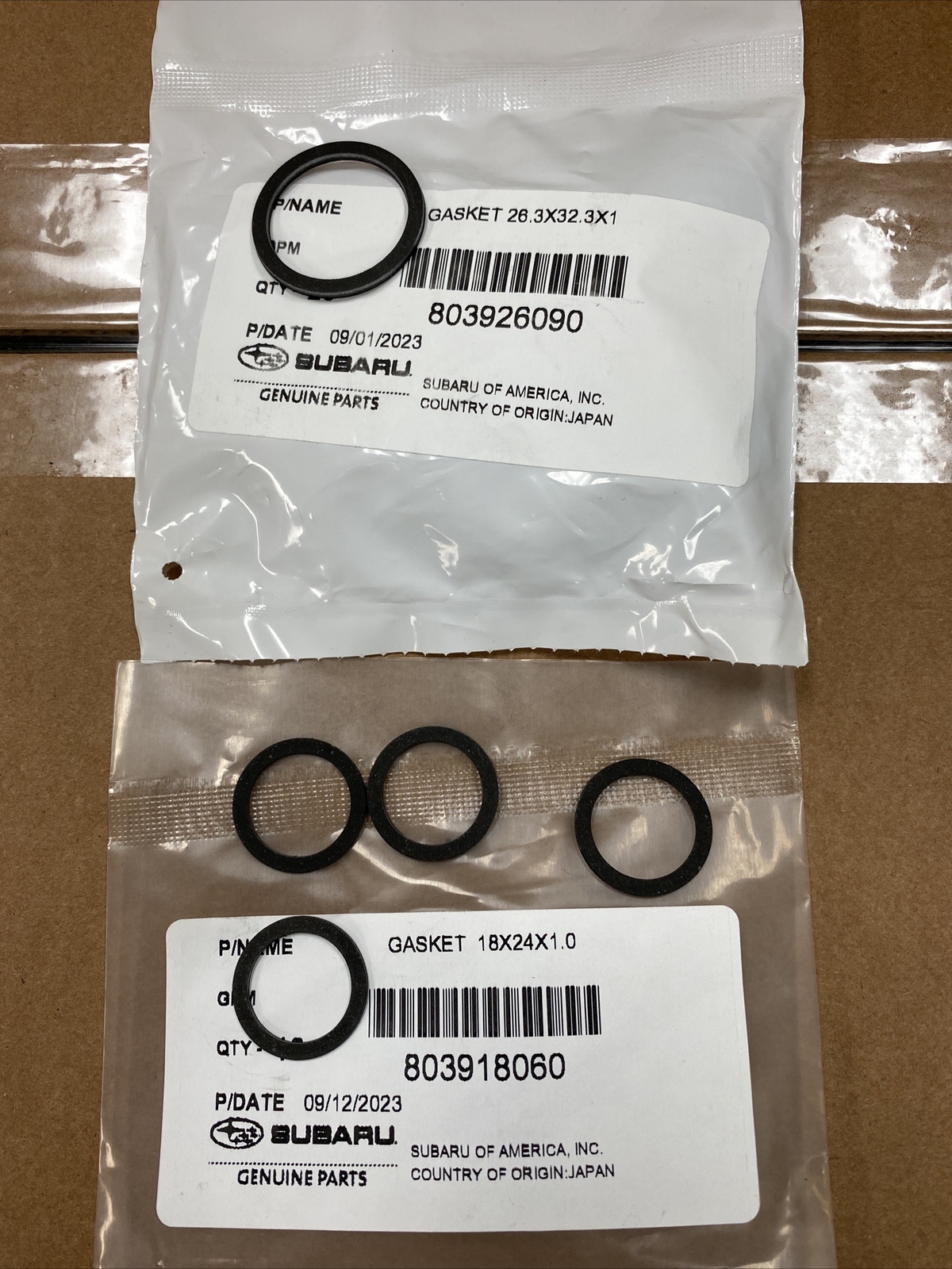 Subaru Drain Plug Gasket Kit 803918060 803926090 Diff & Trans 20052024 5 Pcs eBay
